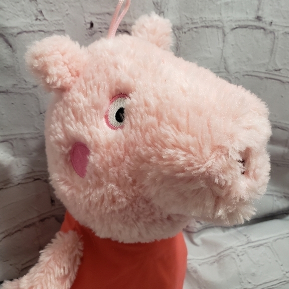 Fiesta Peppa Pig Plush 13.5-inch Stuffed Animal Scruffy In Red Dress C19393 Pink - Picture 2 of 10